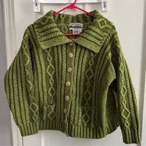 Green Cable Knit Irish Sweater